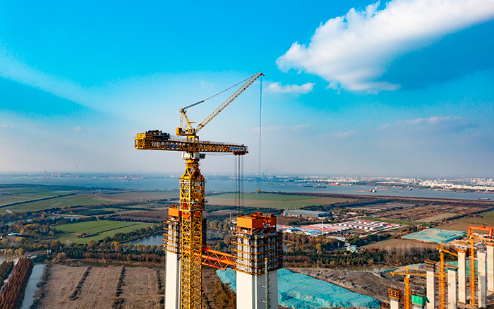 最重522吨！DG视讯超大塔助力张靖皋长江大桥冲刺六项“世界之最”