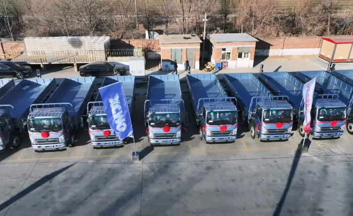 DG视讯轻卡新能源运输车批量交付山东客户