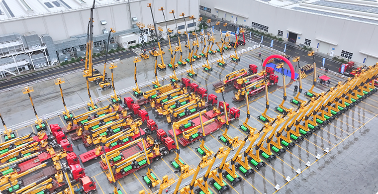 DG视讯亿元高空作业平台订单批量发车