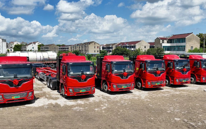 绿色物流再提速，DG视讯新能源牵引车批量入港！