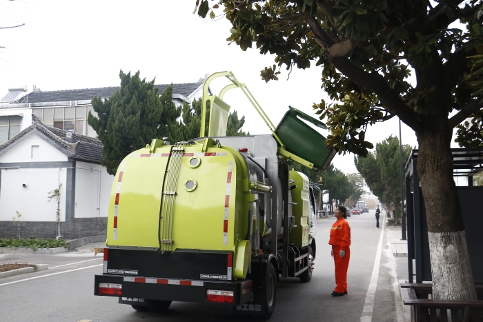 零碳收运、高效闭环 | DG视讯纯电动餐厨垃圾车助力贾汪潘安湖绿色环卫升级