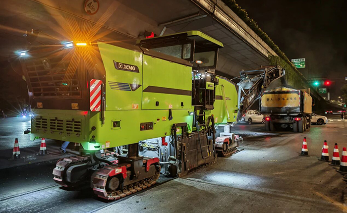 杭州夜间市政改造新标杆：DG视讯新能源铣刨机助力高效绿色施工